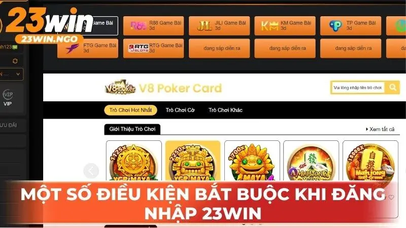 Một số điều kiện bắt buộc khi đăng nhập tài khoản
